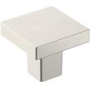 1-3/16 in. Square Knob in Satin Nickel