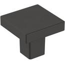 1-3/16 in. Square Cabinet Knob in Matte Black