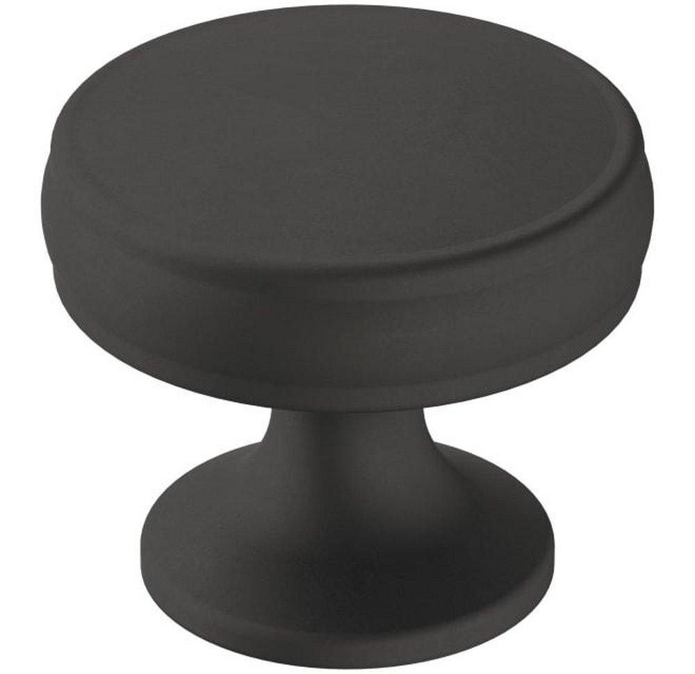 Amerock Matte Black 1-1/4 in. Knob 