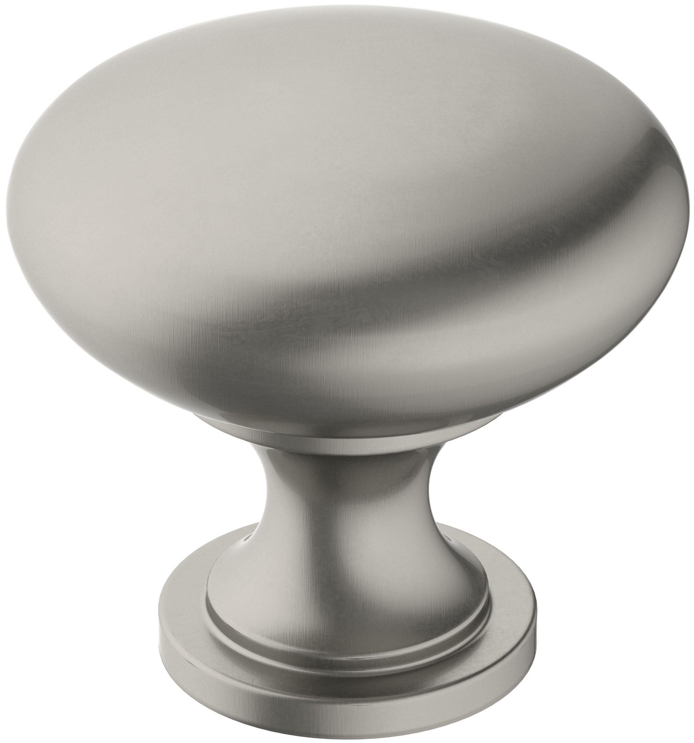 Amerock Satin Nickel 1-1/4 in. Round Cabinet Knob 