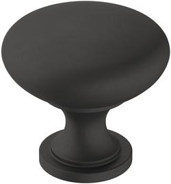1-1/4 in. Round Cabinet Knob in Matte Black