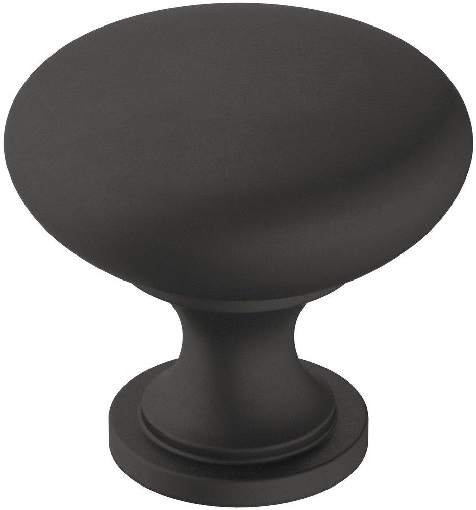 ERA 1-1/4 IN 32 MM DIAMETER MATTE BLACK HOLLOW CABINET KNOB 