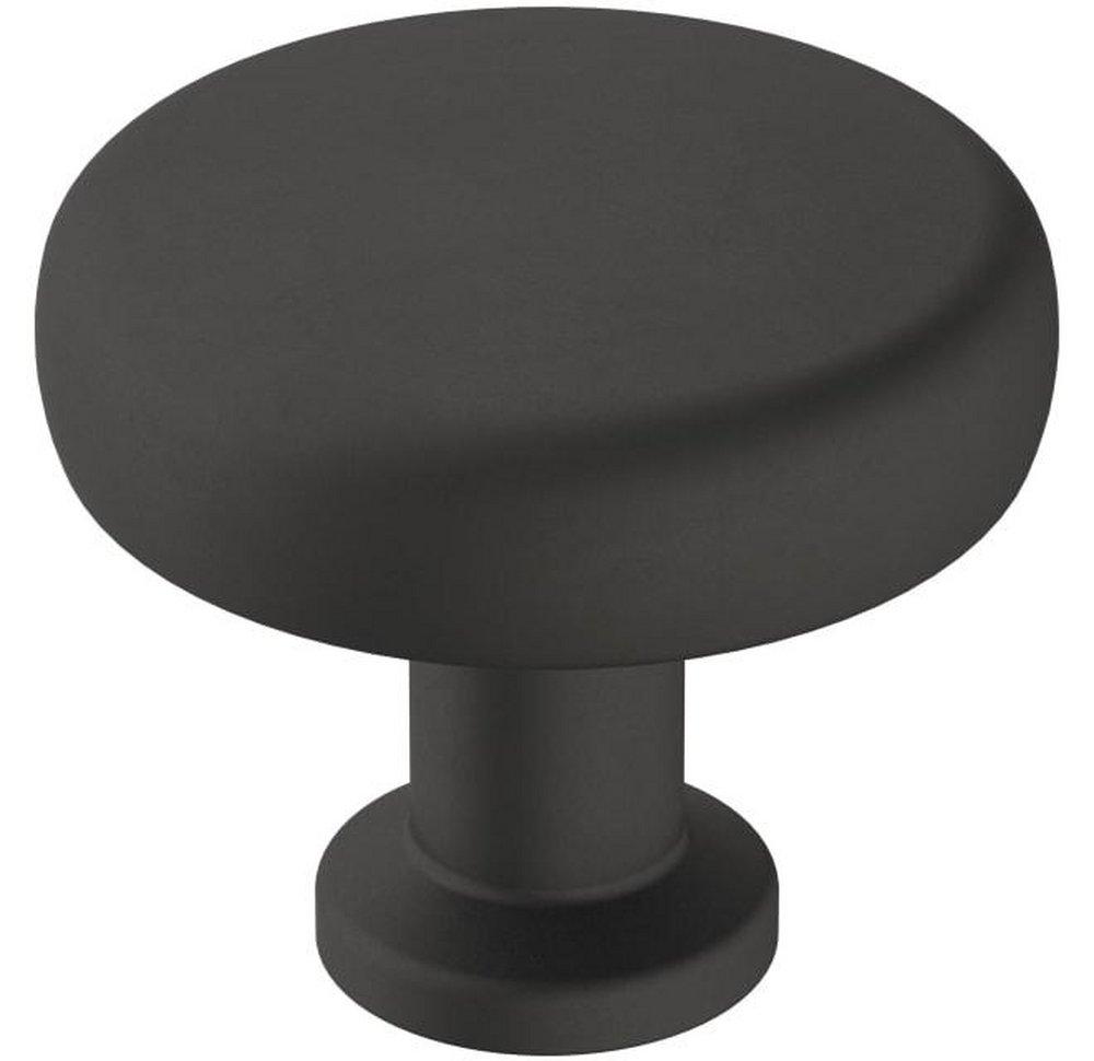 Amerock Matte Black 1-1/4 in. Knob 