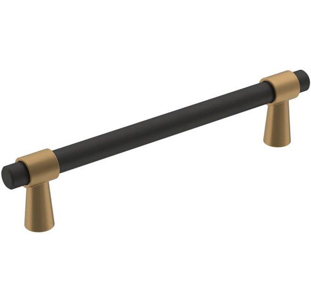 Amerock Matte Black/Champagne Bronze 5-1/16 in. Center-to-Center Pull 