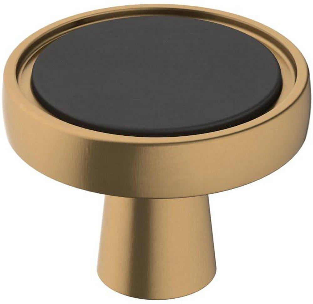 Amerock Matte Black/Champagne Bronze 1-3/8 in. Knob 
