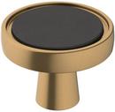 1-3/8 in. Knob in Matte Black/Champagne Bronze