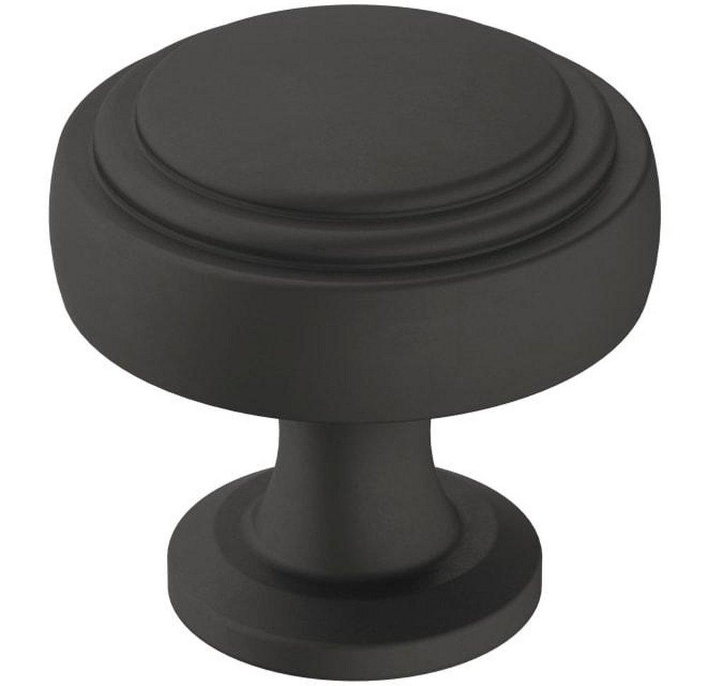 Amerock Matte Black 1-1/4 in. Knob 