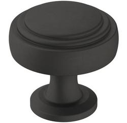 1-1/4 in. Round Cabinet Knob in Matte Black