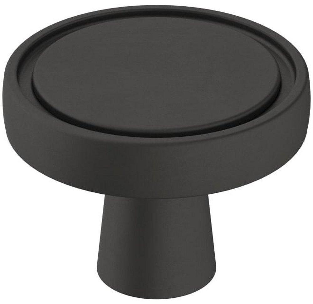 Amerock Matte Black 1-3/8 in. Knob 