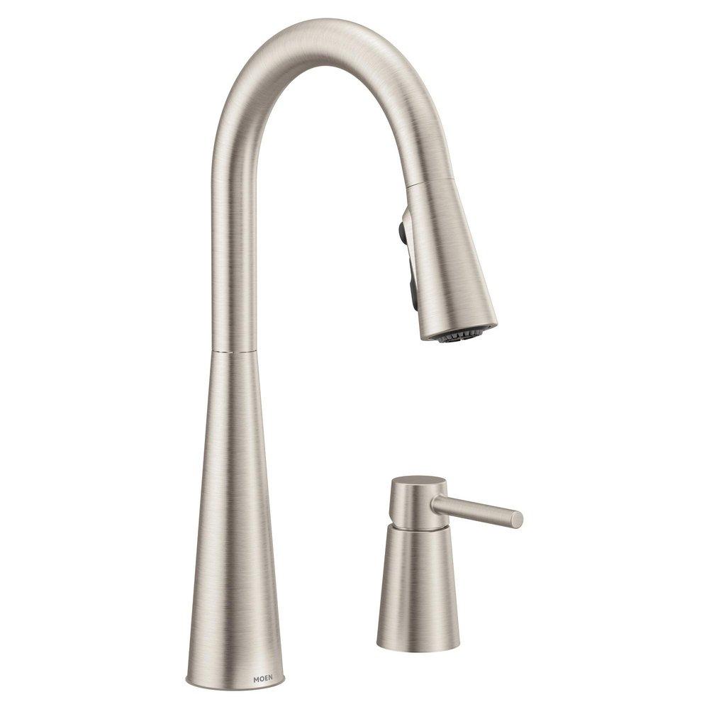 Moen Spot Resist&trade; Stainless Single Handle Pull Down Kitchen Faucet 