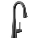 Single Handle Pull Down Bar Faucet in Matte Black