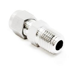 1/4 in. Tube OD x 1/8 in. MPT 316 Stainless Steel Thermocouple Connector Double Ferrule