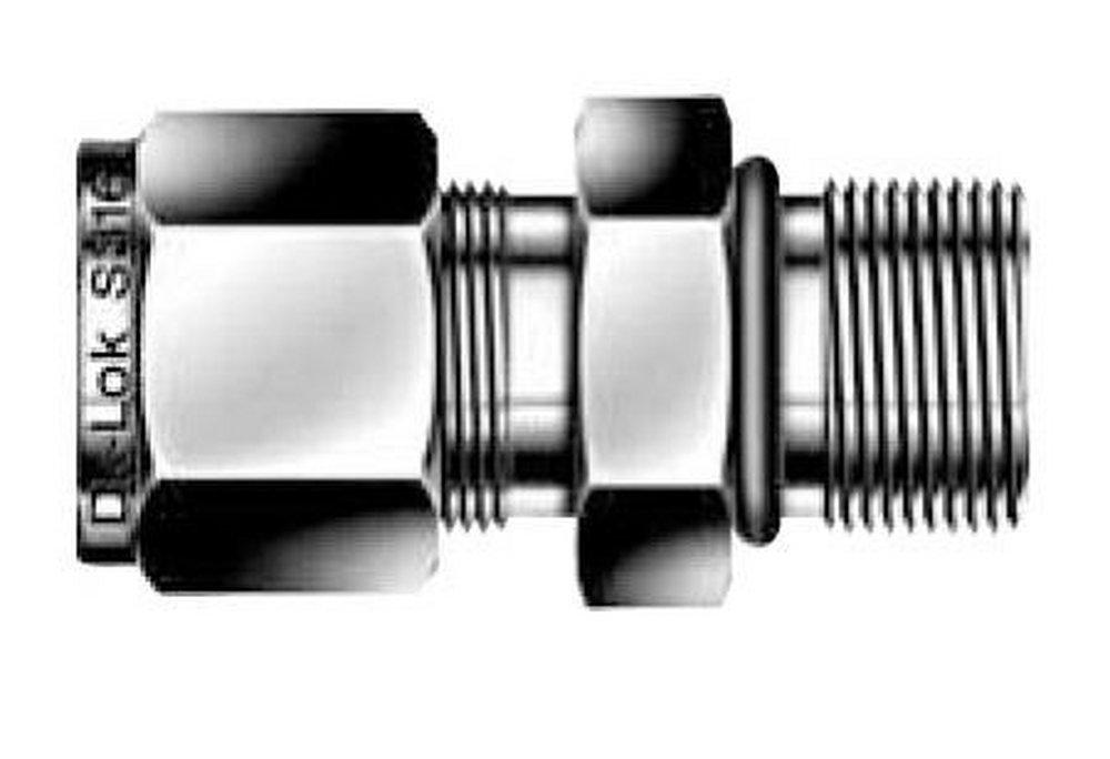 1/4 in. Tube OD x 1/4 in. Male SAE 316 Stainless Steel Male Connector Double Ferrule 