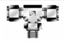3/8 in. Tube OD x 1/2 in. Male SAE 316 Stainless Steel Male Branch Tee Double Ferrule Pre-Swaged