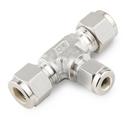 1/2 in. Tube OD x 3/8 in. Tube OD x 3/8 in. Tube OD 316 Stainless Steel Reducing Union Tee Double Ferrule 
