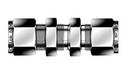 3/8 in. Tube OD x 1/4 in. Tube OD 316 Stainless Steel Bulkhead Union Double Ferrule