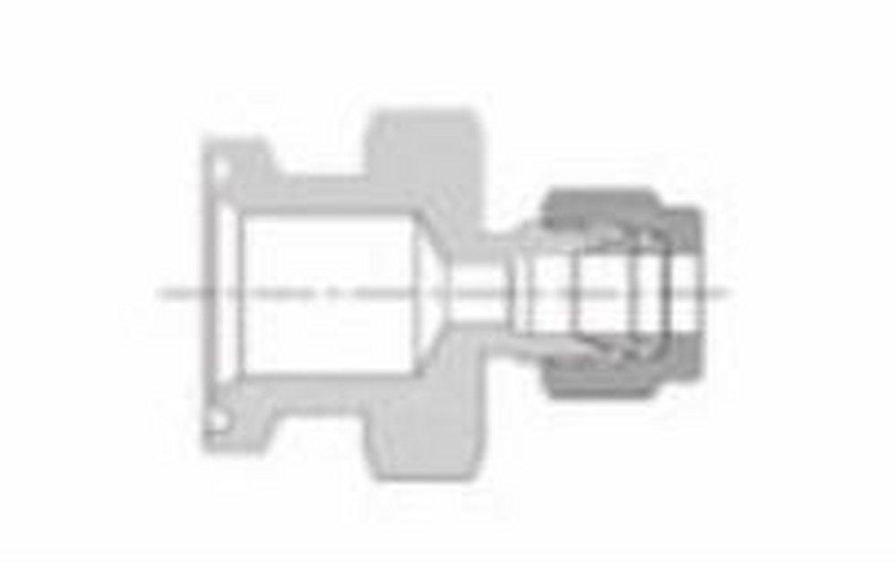 1/2 in. Tube OD x 1/2 in. Sanitary Flange 316 Stainless Steel Sanitary Fitting Connector Double Ferrule 