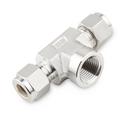 1/8 in. Tube OD x 1/8 in. FPT 316 Stainless Steel Female Branch Tee Double Ferrule