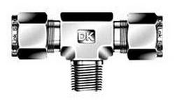 1/2 x 1/2 x 3/4 in. OD Tube x OD Tube x MNPT 316 and 316L Stainless Steel Reducing Branch Tee