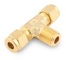 1/4 in. Tube OD x 1/8 in. MPT Brass Male Branch Tee Double Ferrule