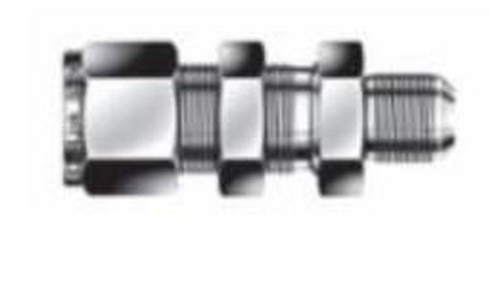 1/2 in. Tube OD x 1/2 in. Male AN 316 Stainless Steel AN Bulkhead Union Double Ferrule 