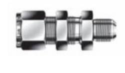 1/2 in. Tube OD x 1/2 in. Male AN 316 Stainless Steel AN Bulkhead Union Double Ferrule