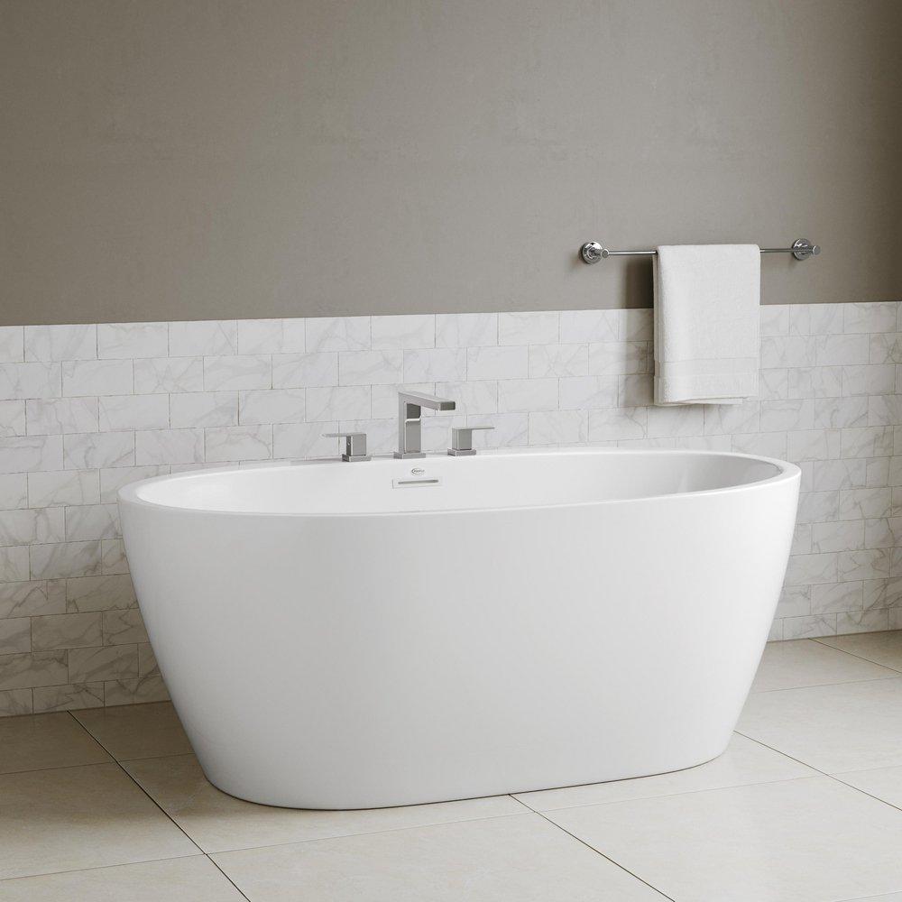 PROFLO® White 31-1/2 in. Freestanding Bathtub with Center Drain in White 