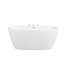 59 x 31-1/2 in. Freestanding Bathtub with Center Drain in White