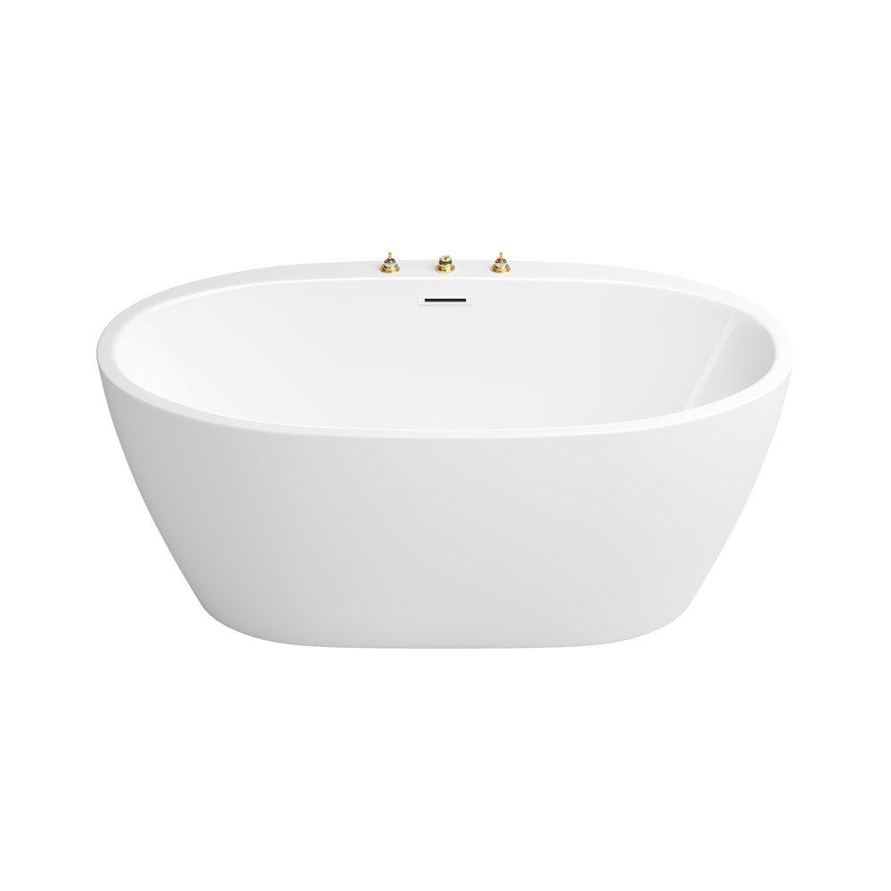 PROFLO® White 31-1/2 in. Freestanding Bathtub with Center Drain in White 