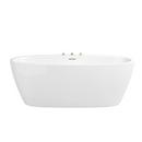 PROFLO&reg; White 31-1/2 in. Freestanding Bathtub with Center Drain in White 