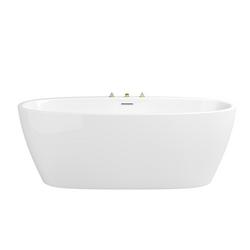 67 x 31-1/2 in. Freestanding Bathtub with Center Drain in White