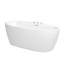 PROFLO&reg; White 31-1/2 in. Freestanding Bathtub with Center Drain in White 