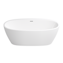PROFLO&reg; White 31-1/2 in. Freestanding Bathtub with Center Drain in White 