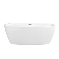 67 x 31-1/2 in. Freestanding Bathtub with Center Drain in White