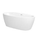 PROFLO&reg; White 31-1/2 in. Freestanding Bathtub with Center Drain in White 