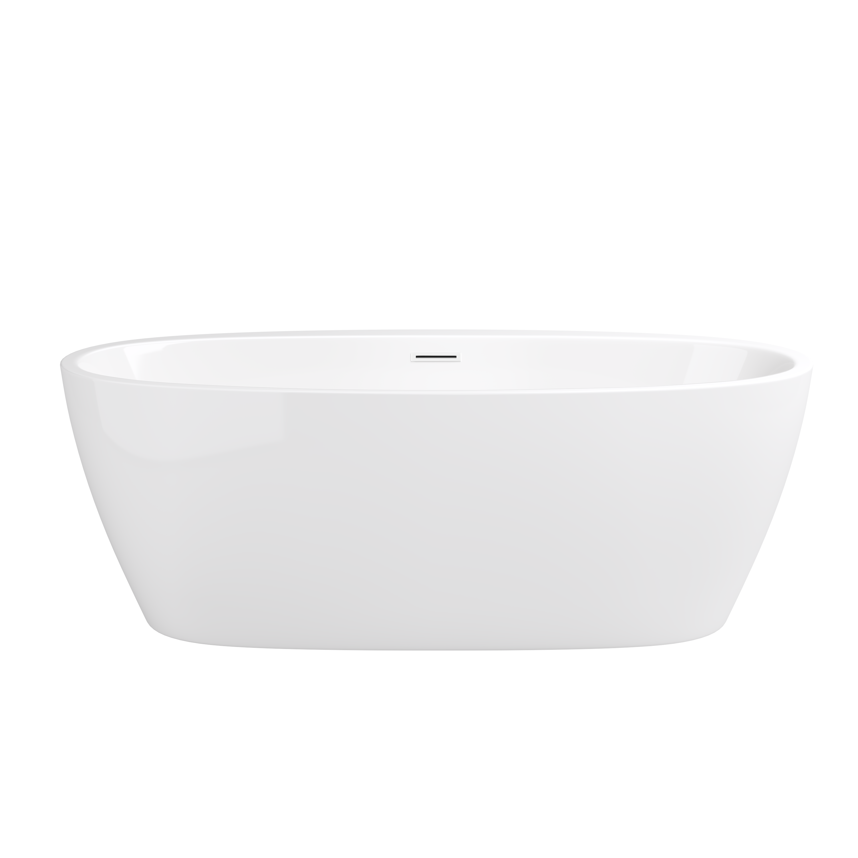 PROFLO&reg; White 31-1/2 in. Freestanding Bathtub with Center Drain in White 
