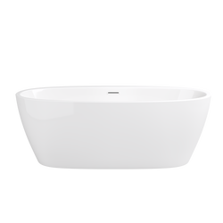 67 x 31-1/2 in. Freestanding Bathtub with Center Drain in White
