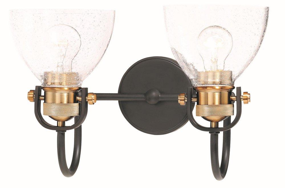 Minka Lavery Bronze/Brass 100W 2-Light Medium Vanity Fixture 