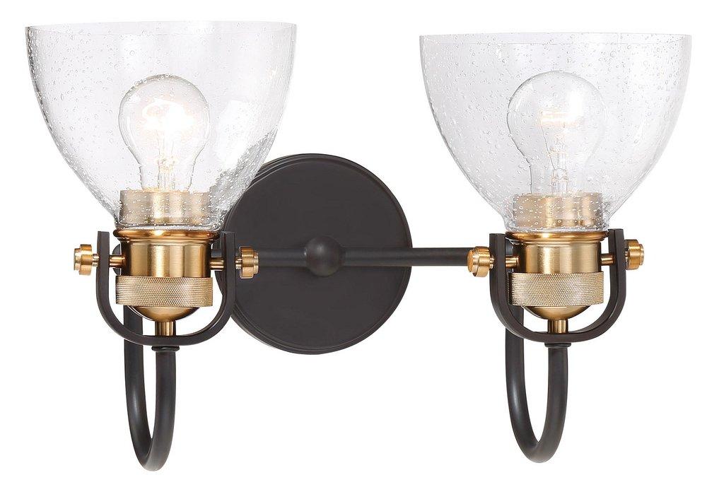 Minka Lavery Bronze/Brass 100W 2-Light Medium Vanity Fixture 