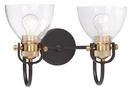 Minka Lavery Bronze/Brass 100W 2-Light Medium Vanity Fixture 