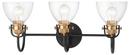 3-Light Vanity Fixture in Bronze