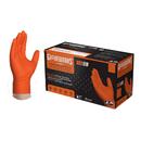 Ammex USA Orange 8 mil Diamond Coated Rubber Automotive and Chemical Disposable Gloves in Orange (Box of 100) 