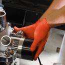 Ammex USA Orange 8 mil Diamond Nitrile Automotive, Chemical, Food Processing, Industrial and Plumbing Disposable Gloves (Box of 100) 