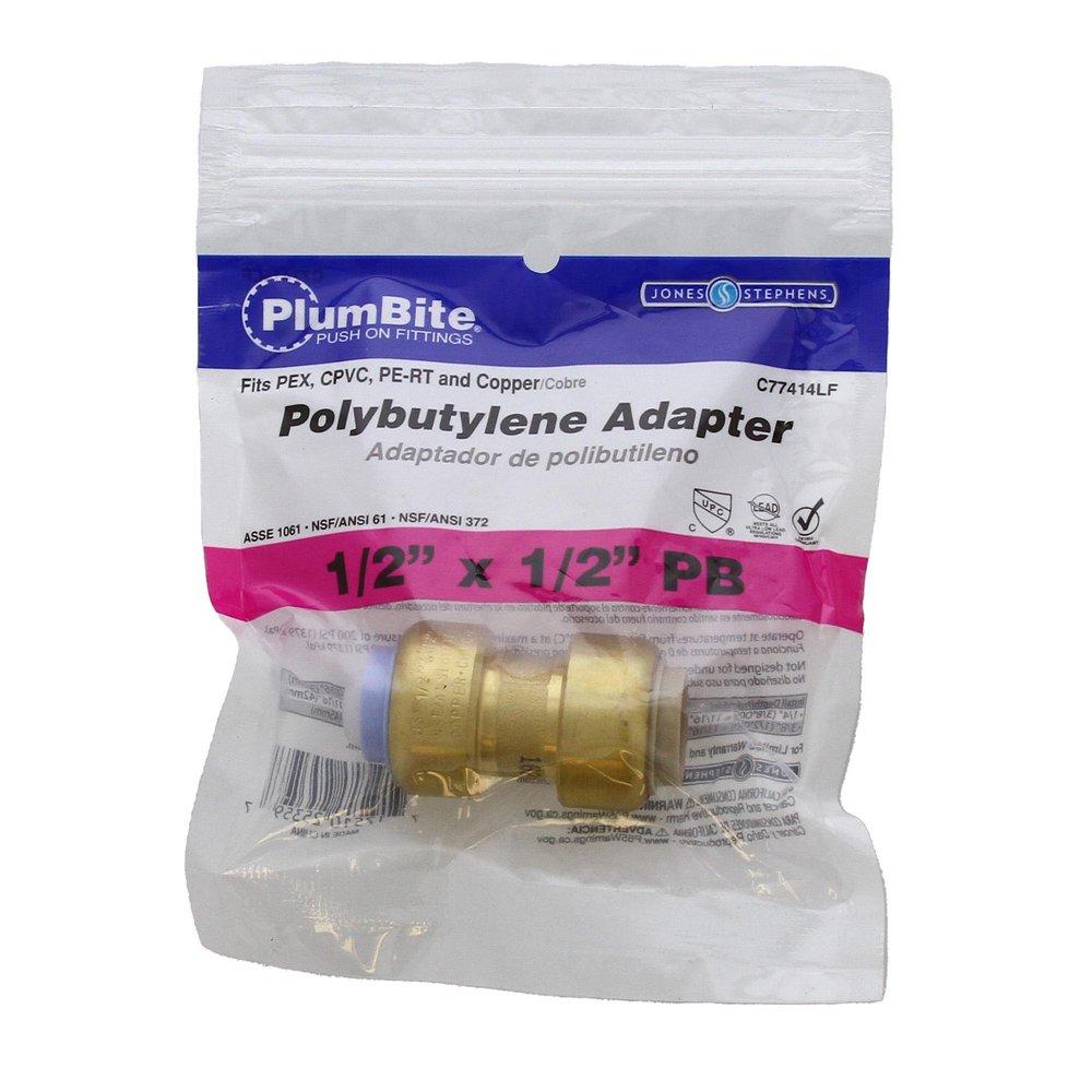 Jones Stephens Rough Brass Polybutylene Push On Transition Coupling 