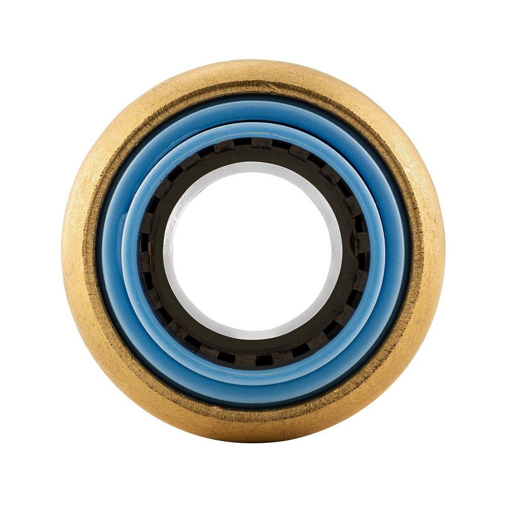 Jones Stephens Rough Brass Polybutylene Push On Transition Coupling 