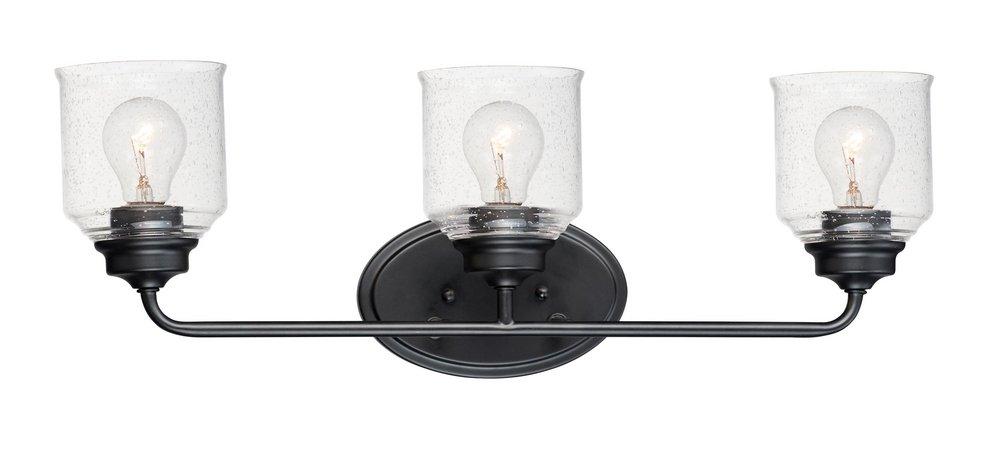 Maxim Lighting&reg; Black 60W 3-Light Medium Vanity Fixture 