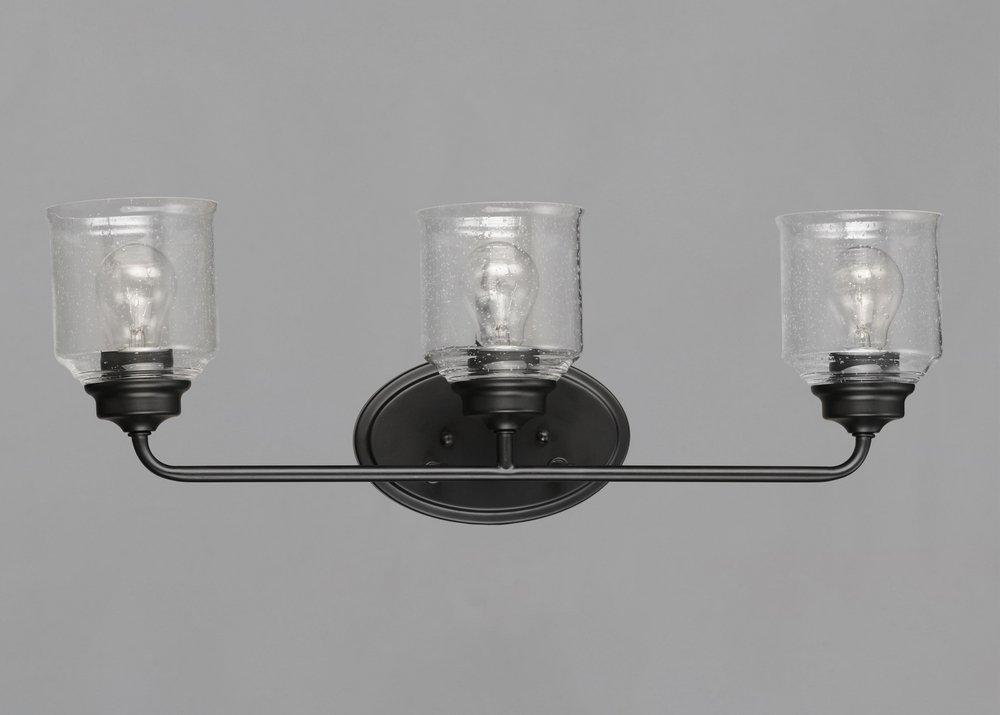 Maxim Lighting&reg; Black 60W 3-Light Medium Vanity Fixture 