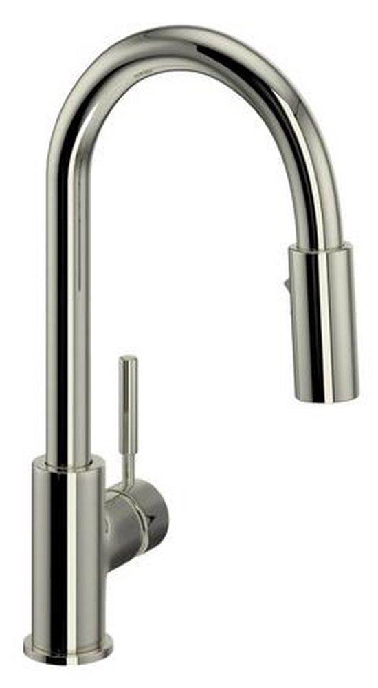 ROHL&reg; Polished Nickel Single Handle Pull Down Kitchen Faucet 