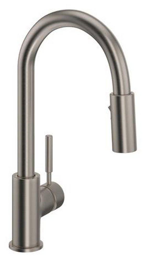 ROHL&reg; Satin Nickel Single Handle Pull Down Kitchen Faucet 