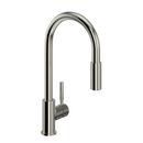 Single Handle Pull Down Kitchen Faucet in Polished Nickel
